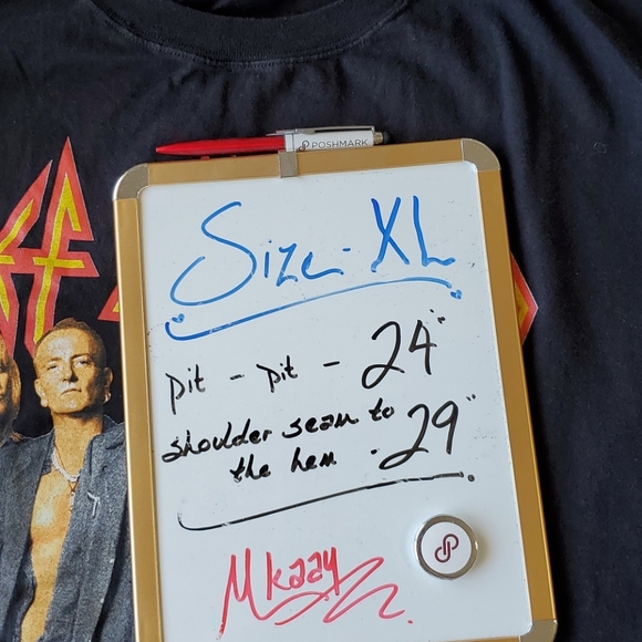 DEF LEPPARD 2009 Tour Poison Cheap Trick black short sleeve concert band tee XL - Picture 5 of 6